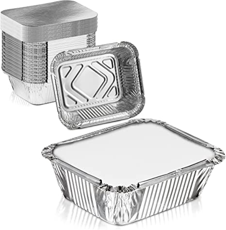 Rectangular Foil Container with Lid