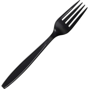 Heavy Weight Plastic Forks Black